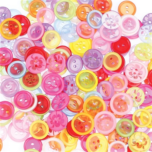 Transparent Buttons - 70g Pack