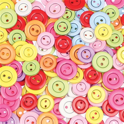 Round Retro Buttons - 70g Pack