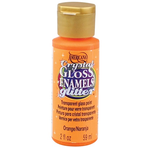 Glitter Glass & Porcelain Paint - Orange - 59ml