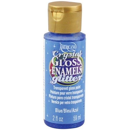 Glitter Glass & Porcelain Paint - Blue - 59ml