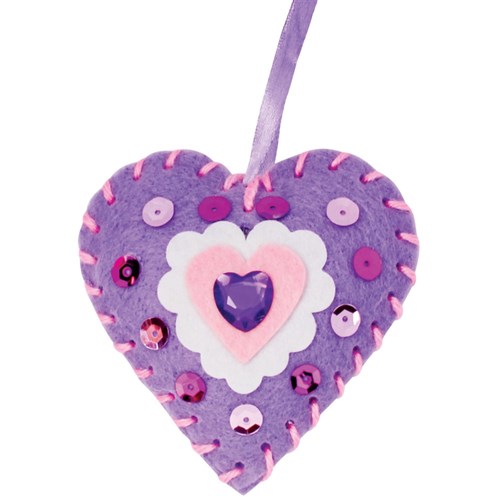 Heart Decorations Sewing Kit - Pack of 3