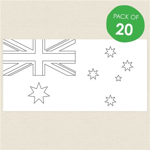 Australian Flag Sand Art Shapes - Pack of 20