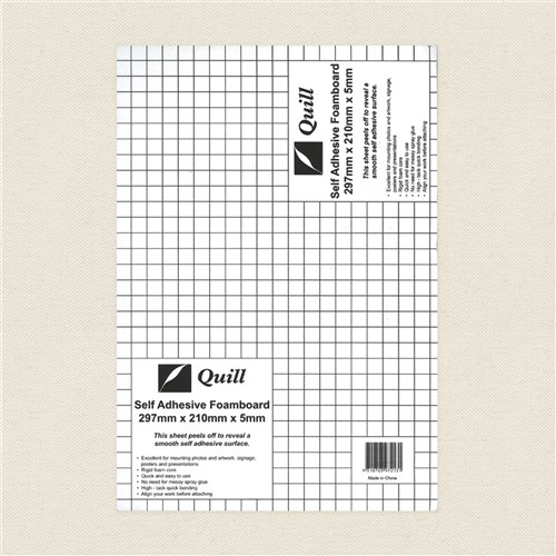 Adhesive Foam Board - A4 - White