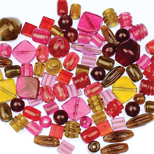 Large Glass Beads - Red - 500g Pack