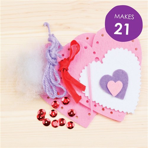 Heart Decorations Sewing Activity Pack