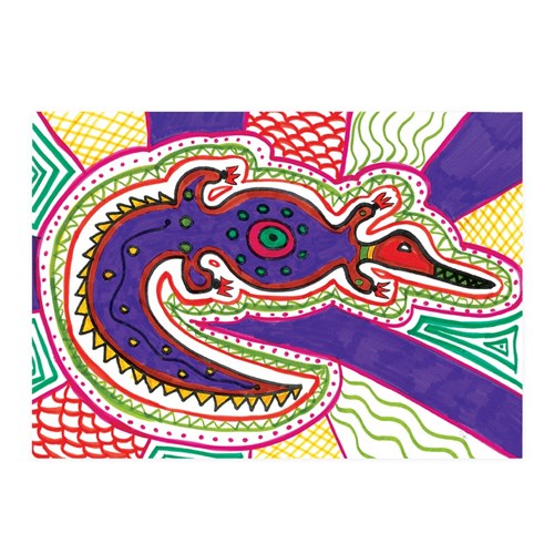 Australian Animals Aboriginal X-Ray Art Canvases - Pack of 4