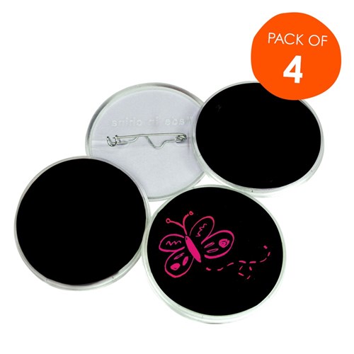 Scratch Board Badge Set - Pack of 4