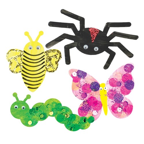 Cardboard Minibeasts - White - Pack of 4