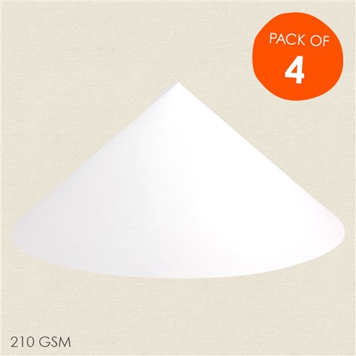 Cardboard Oriental Hats - White - Pack of 4