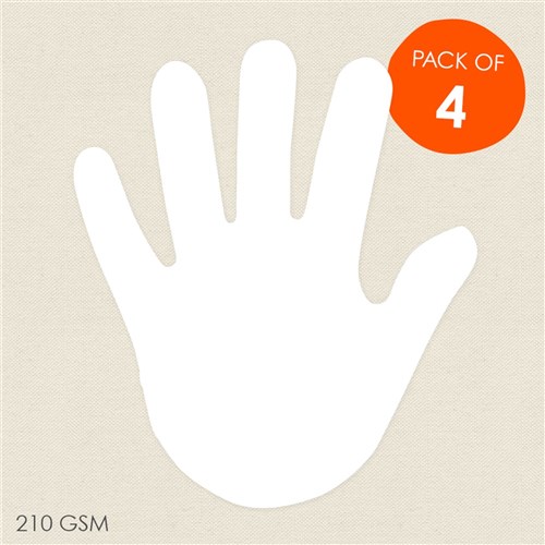 Paper Hands - White - Pack of 4