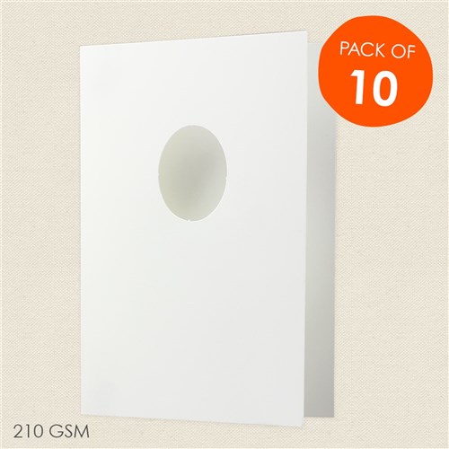 Cardboard Photo Frame Cards - White - Pack of 10