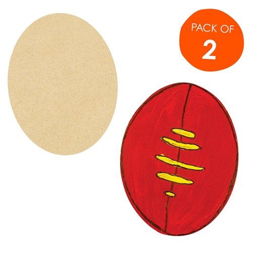 Wooden Oval Shapes - Pack of 4