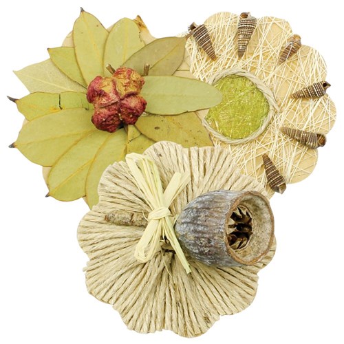 Wooden Flower Shapes - Pack of 4