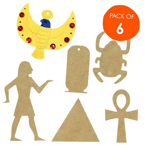 Wooden Egyptian Shapes - Pack of 6