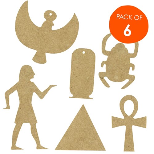 Wooden Egyptian Shapes - Pack of 6