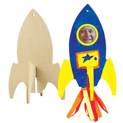 3D Wooden Rocket - Each