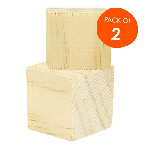 Wooden Cubes - Pack of 2