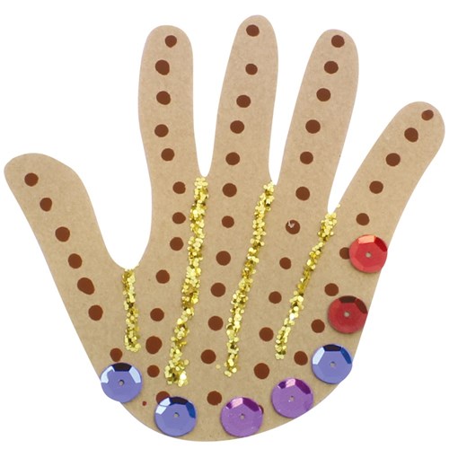 Cardboard Hands - Brown - Pack of 10