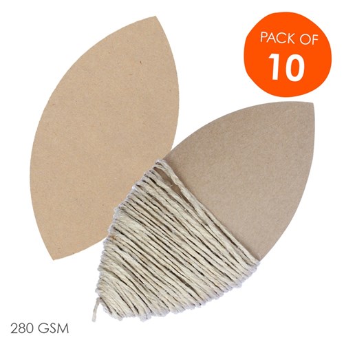 Cardboard Leaves - Brown - Pack of 10