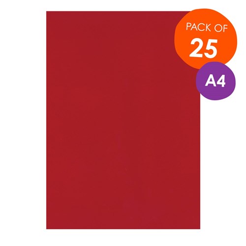 Cover Paper - Red - A4 - Pack of 25