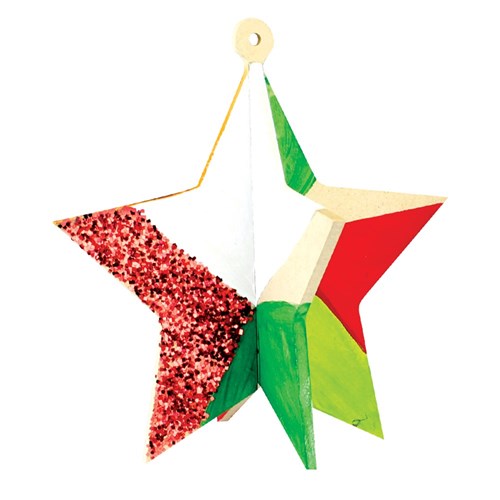 3D Wooden Stars - Pack of 4