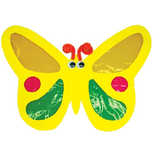 Cardboard Butterfly Cutouts - White - Pack of 4