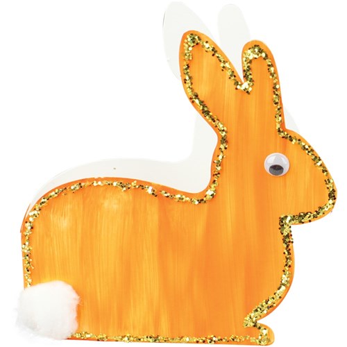 Cardboard Bunny Cards - White - Pack of 4