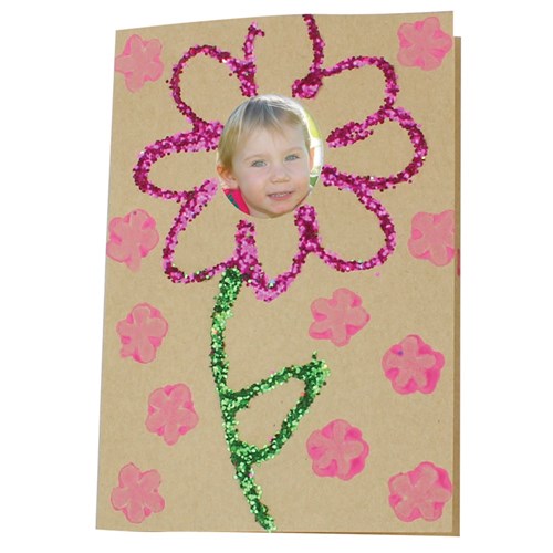 Cardboard Photo Frame Cards - Brown - Pack of 5