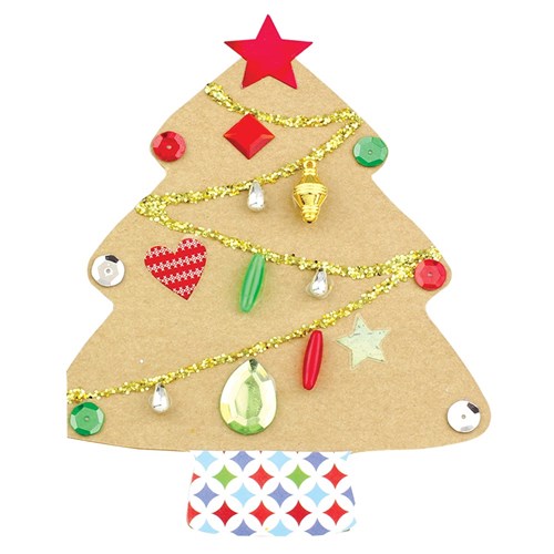 Cardboard Tree Greeting Cards - Brown - Pack of 5