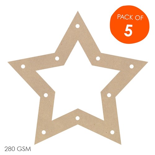 Cardboard Weaving Stars - Brown - Pack of 5