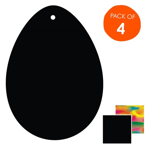 Scratch Board Eggs - Pack of 4