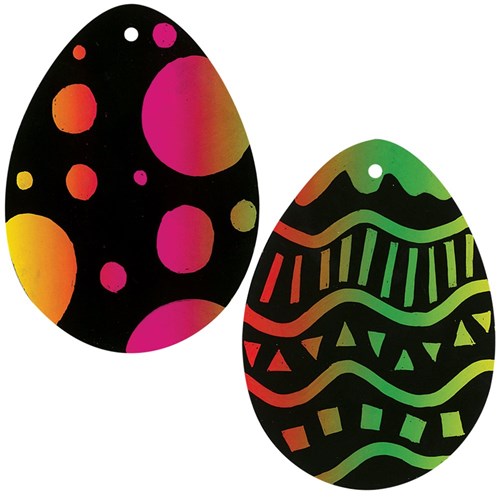 Scratch Board Eggs - Pack of 4