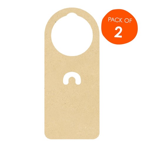 Wooden Door Hangers with Key Holder - Pack of 2