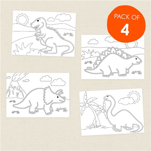 Dinosaurs Sand Art Sheets - Pack of 4