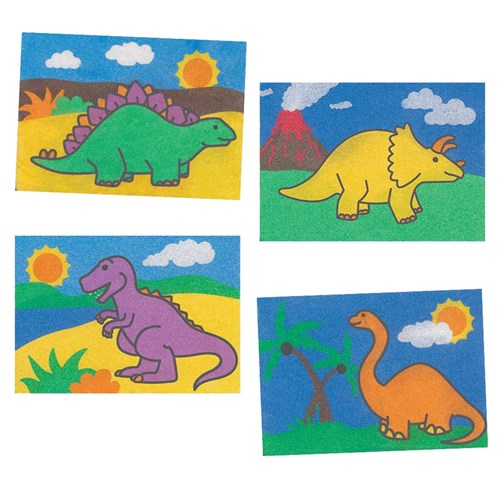 Dinosaurs Sand Art Sheets - Pack of 4