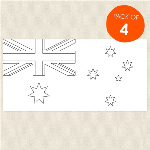 Australian Flag Sand Art Sheets - Pack of 4