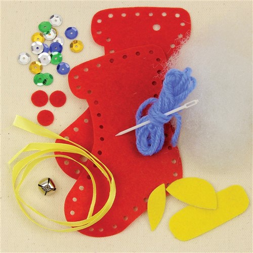 Felt Christmas Ornaments Sewing Kit - Pack of 3