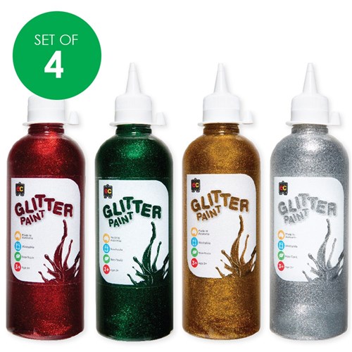 EC Glitter Paint - 500ml - Set of 4 Colours