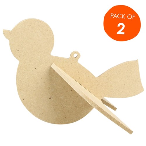 3D Wooden Robin - Pack of 2