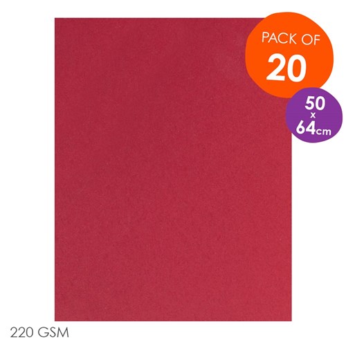 CleverPatch Cardboard - Red - 500 x 640mm - Pack of 20