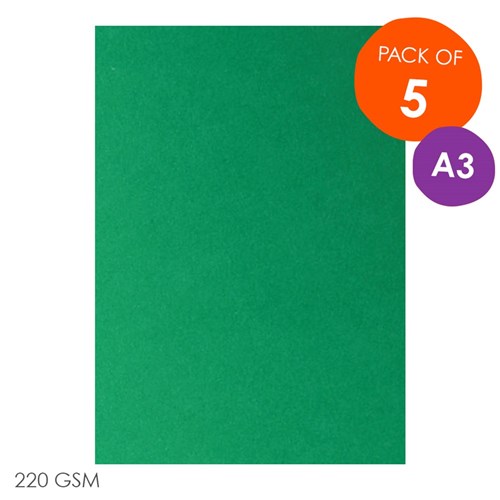 CleverPatch Cardboard - Green - A3 - Pack of 5