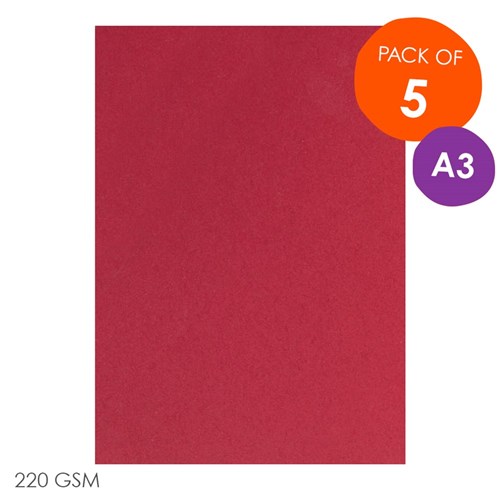 CleverPatch Cardboard - Red - A3 - Pack of 5