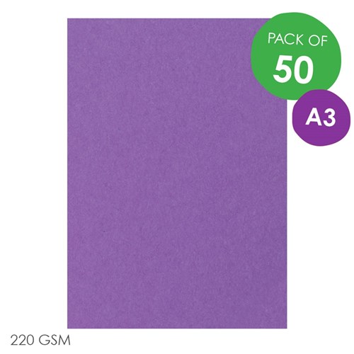 CleverPatch Cardboard - Purple - A3 - Pack of 50