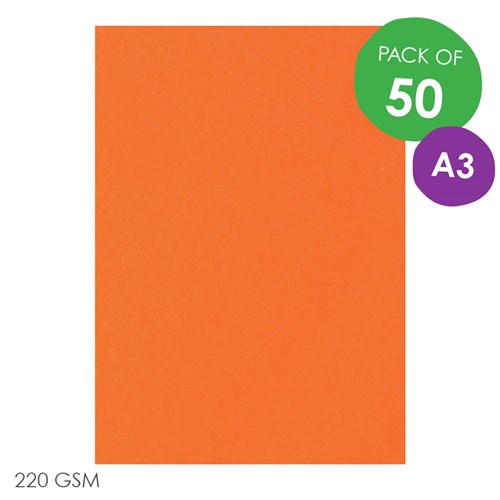 CleverPatch Cardboard - Orange - A3 - Pack of 50