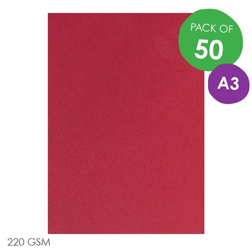 CleverPatch Cardboard - Red - A3 - Pack of 50