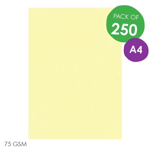 CleverPatch Copy Paper - Pastel Yellow - A4 - Pack of 250