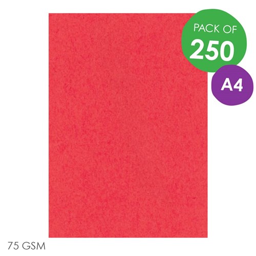 CleverPatch Copy Paper - Bright Red - A4 - Pack of 250