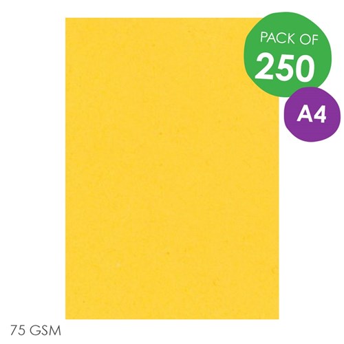 CleverPatch Copy Paper - Bright Yellow - A4 - Pack of 250