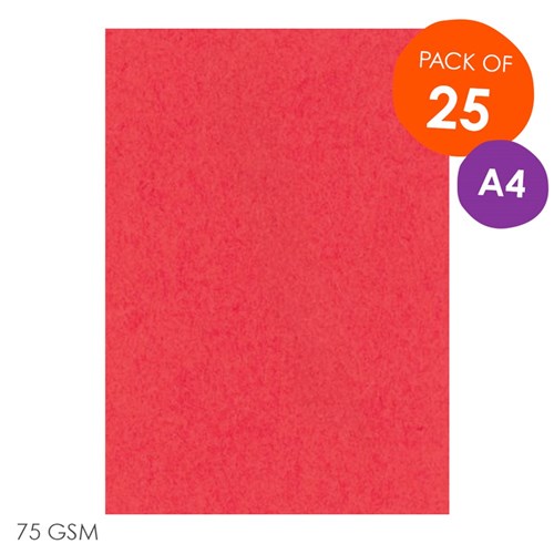 CleverPatch Copy Paper - Bright Red - A4 - Pack of 25