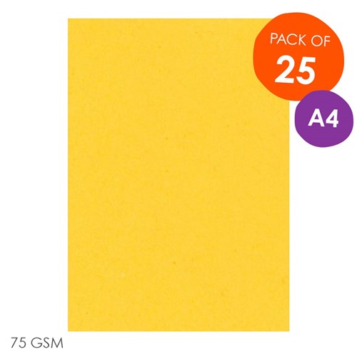 CleverPatch Copy Paper - Bright Yellow - A4 - Pack of 25